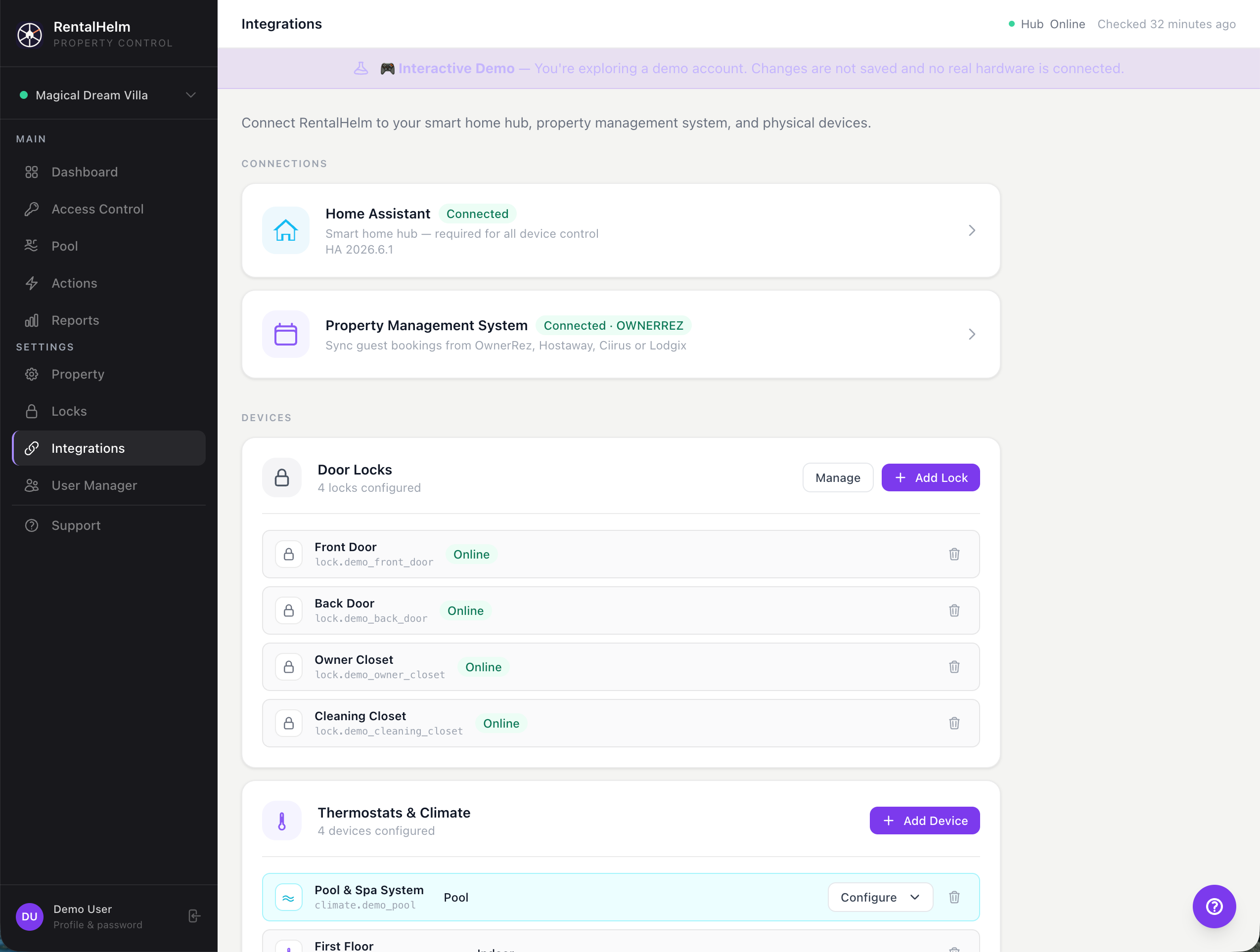 RentalHelm integrations